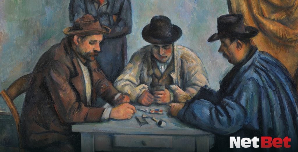 giocatori carte dipinto